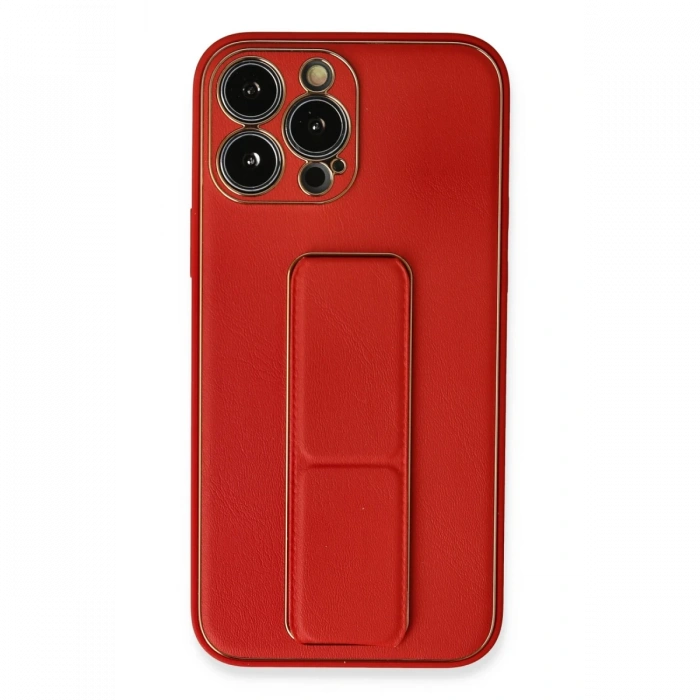 Newface iPhone 13 Pro Max Kılıf Coco Deri Standlı Kapak