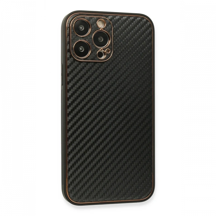 Newface iPhone 13 Pro Max Kılıf Coco Karbon Silikon