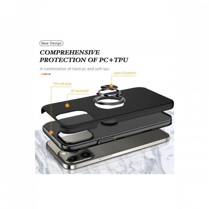 iPhone 13 Pro Max Kılıf Elit Yüzüklü Kapak