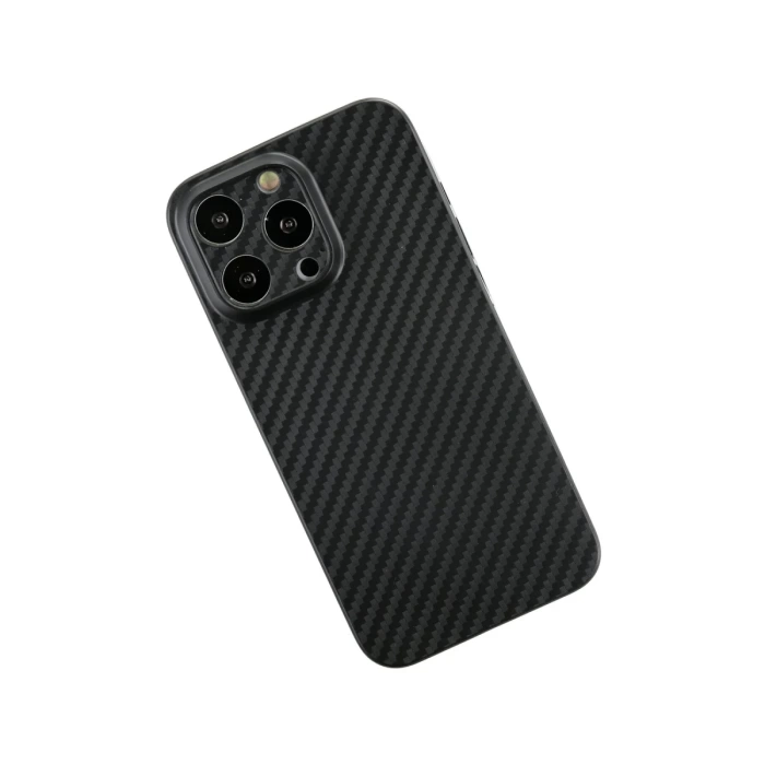 Newface iPhone 13 Pro Max Kılıf Karbon PP Silikon