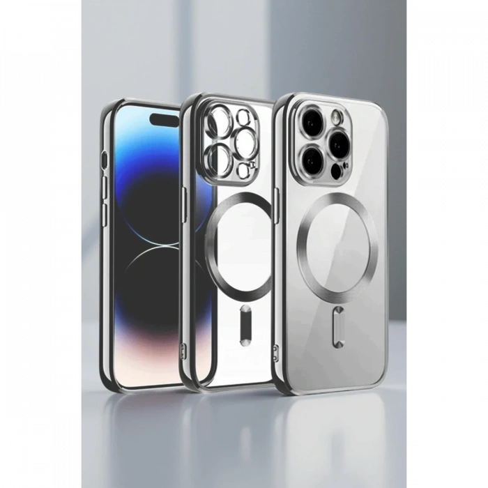 Newface iPhone 13 Pro Max Kılıf Kross Magneticsafe Kapak - Titan Gri