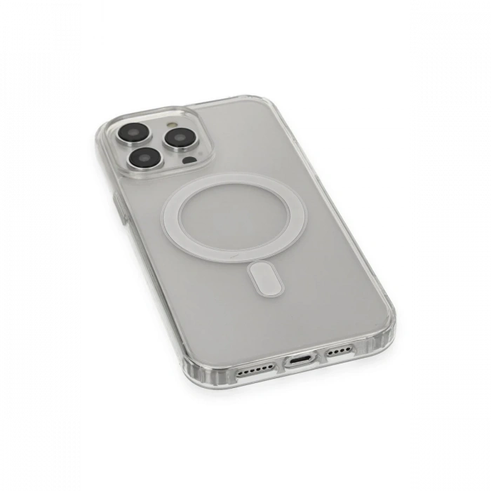 iPhone 13 Pro Max Kılıf Matte Şeffaf Magneticsafe - Şeffaf