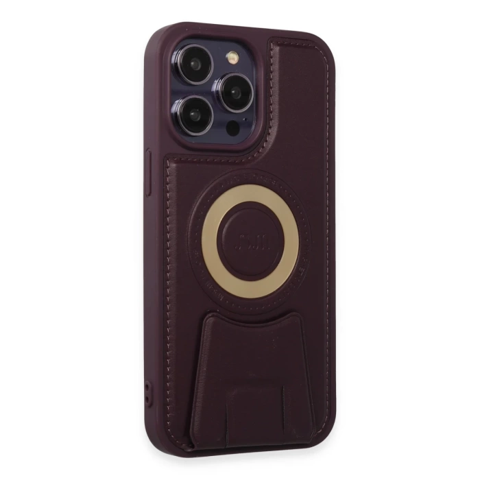 Newface iPhone 13 Pro Max Kılıf Merkür Magneticsafe Standlı Kapak