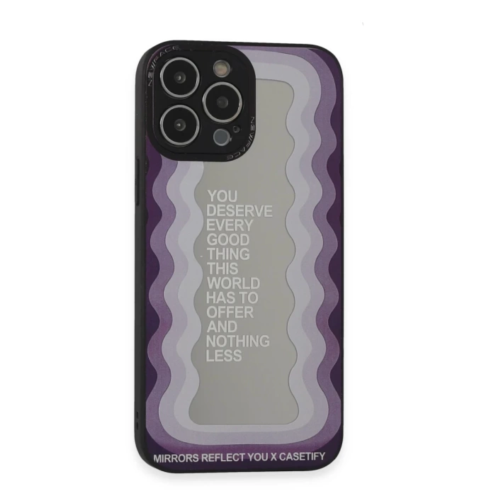 Newface iPhone 13 Pro Max Kılıf Mirror Desenli Kapak