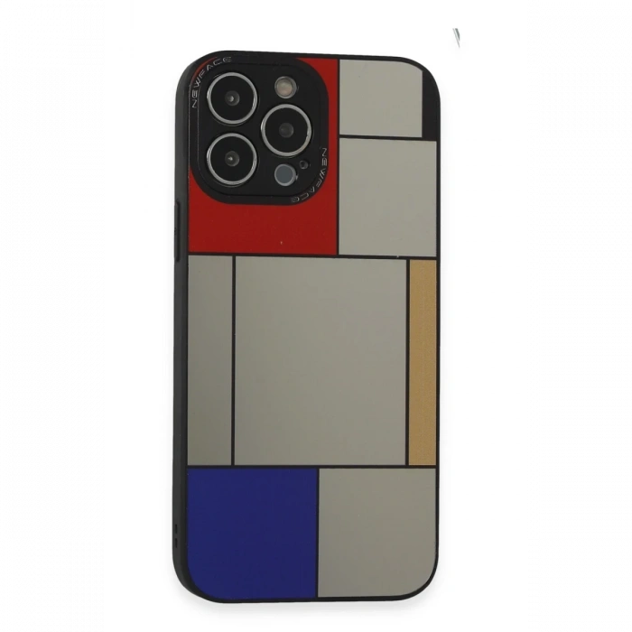 Newface iPhone 13 Pro Max Kılıf Mirror Desenli Kapak
