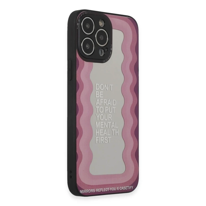 Newface iPhone 13 Pro Max Kılıf Mirror Desenli Kapak