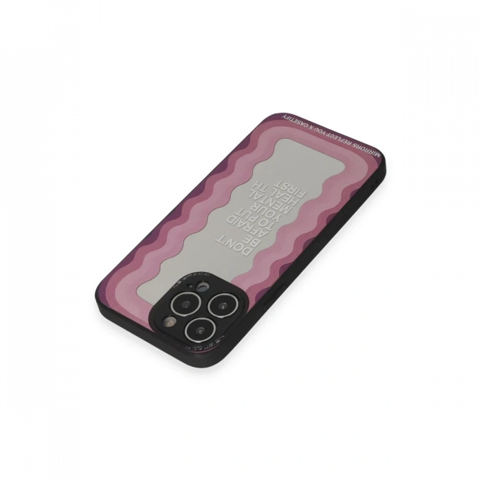 Newface iPhone 13 Pro Max Kılıf Mirror Desenli Kapak