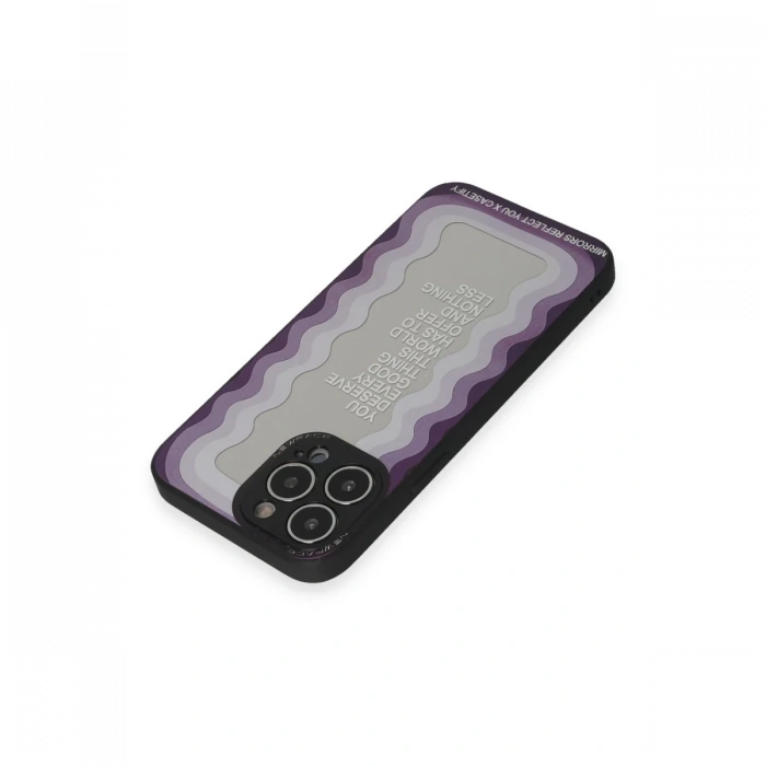 Newface iPhone 13 Pro Max Kılıf Mirror Desenli Kapak