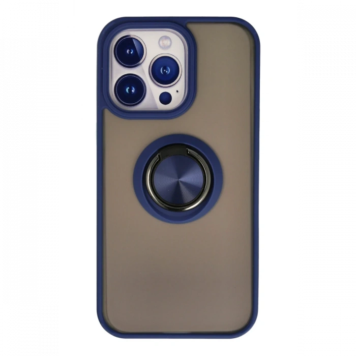 iPhone 13 Pro Max Kılıf Montreal Yüzüklü Silikon Kapak