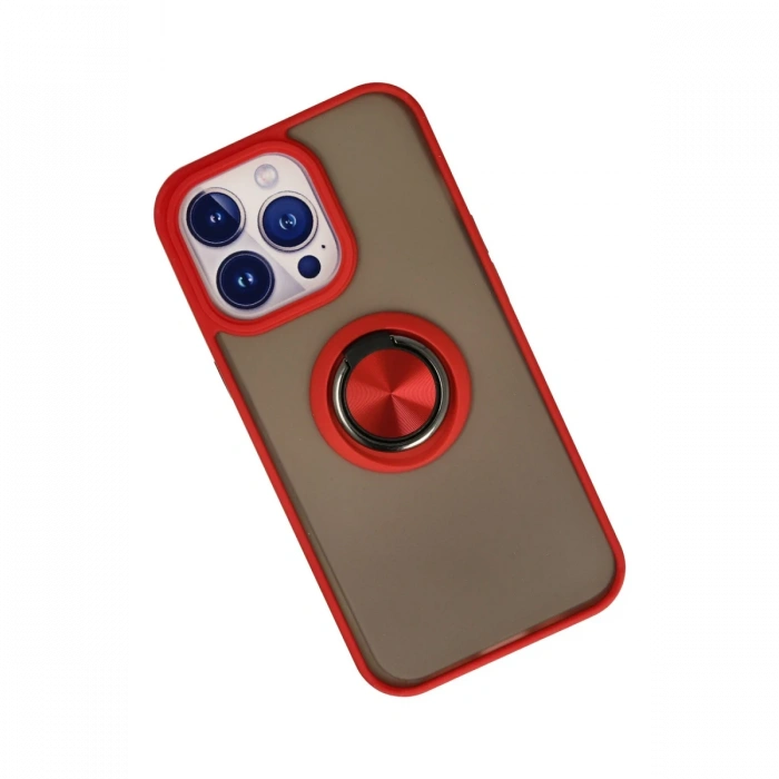 iPhone 13 Pro Max Kılıf Montreal Yüzüklü Silikon Kapak