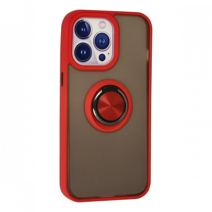 iPhone 13 Pro Max Kılıf Montreal Yüzüklü Silikon Kapak