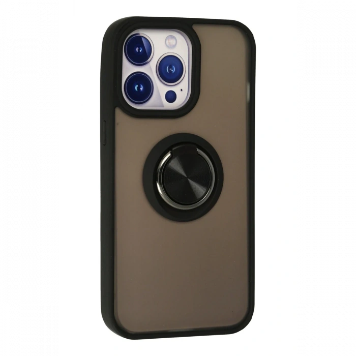 iPhone 13 Pro Max Kılıf Montreal Yüzüklü Silikon Kapak