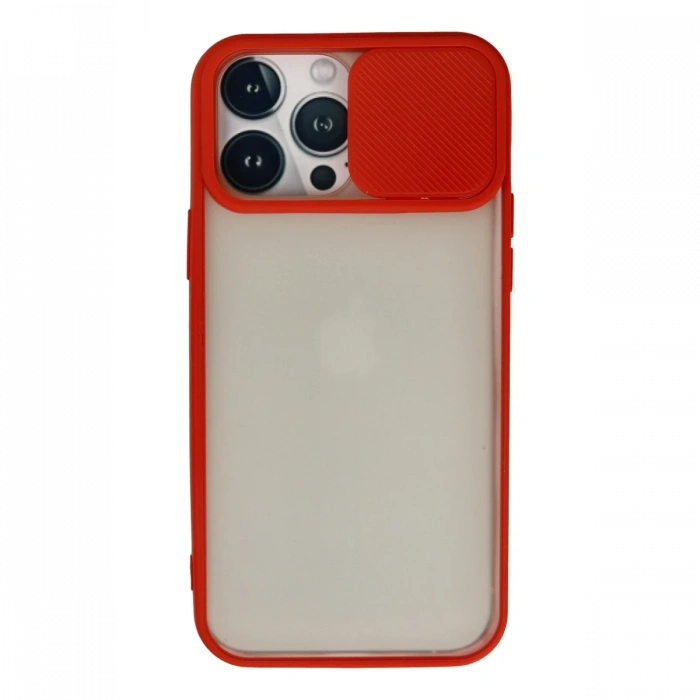 iPhone 13 Pro Max Kılıf Palm Buzlu Kamera Sürgülü Silikon