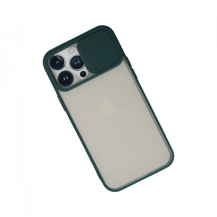 iPhone 13 Pro Max Kılıf Palm Buzlu Kamera Sürgülü Silikon