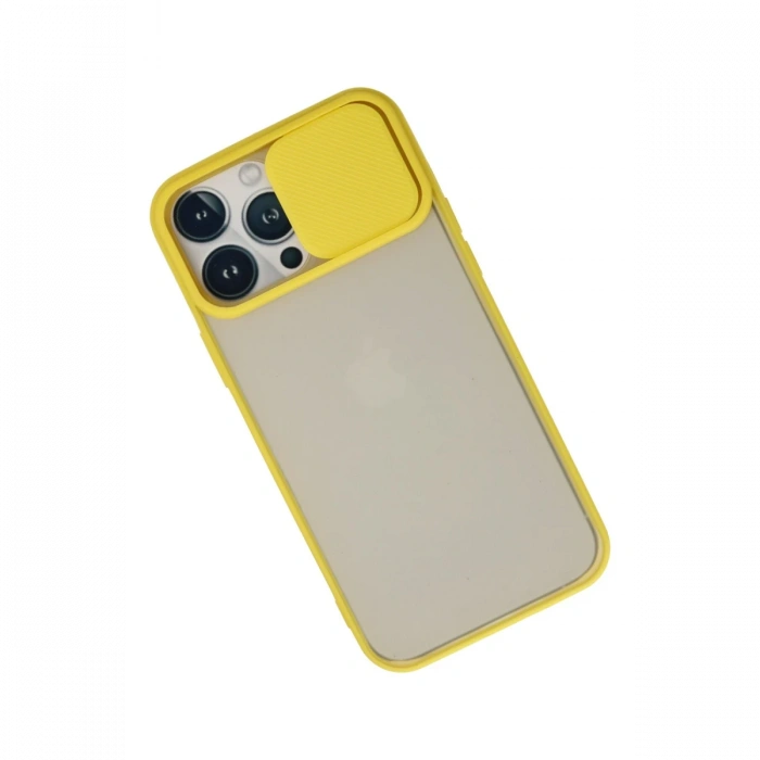 iPhone 13 Pro Max Kılıf Palm Buzlu Kamera Sürgülü Silikon