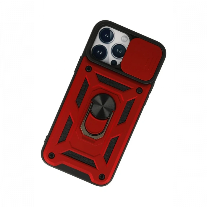 iPhone 13 Pro Max Kılıf Pars Lens Yüzüklü Silikon