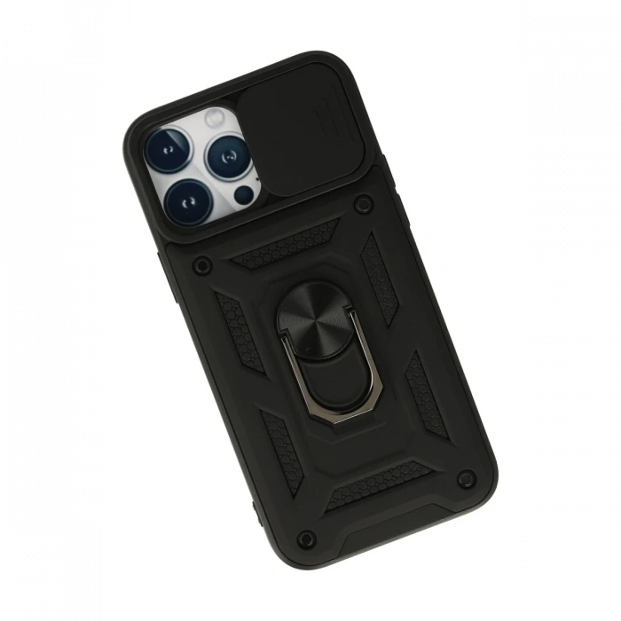 iPhone 13 Pro Max Kılıf Pars Lens Yüzüklü Silikon