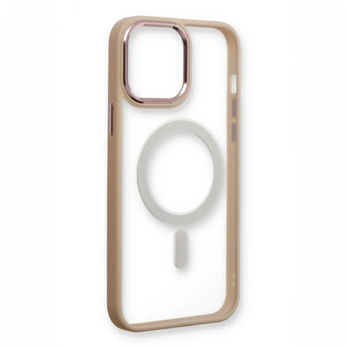 Newface iPhone 13 Pro Max Kılıf Room Magneticsafe Silikon - Pudra