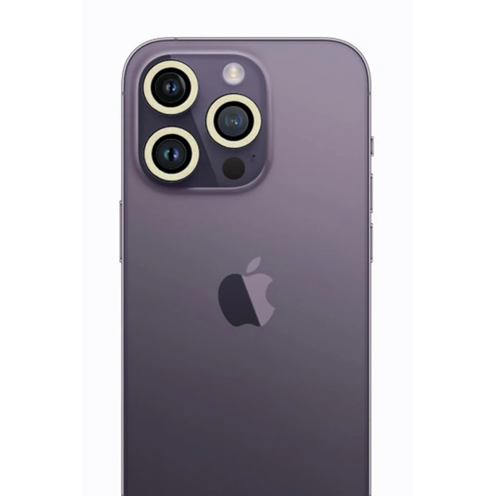Newface iPhone 13 Pro Max Neon Fosforlu Kamera Lens - Beyaz