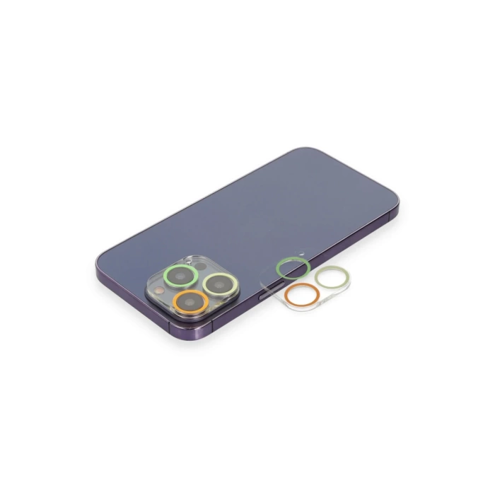Newface iPhone 13 Pro Max Renkli Kamera Lens Koruma Cam