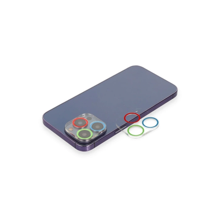 Newface iPhone 13 Pro Max Renkli Kamera Lens Koruma Cam