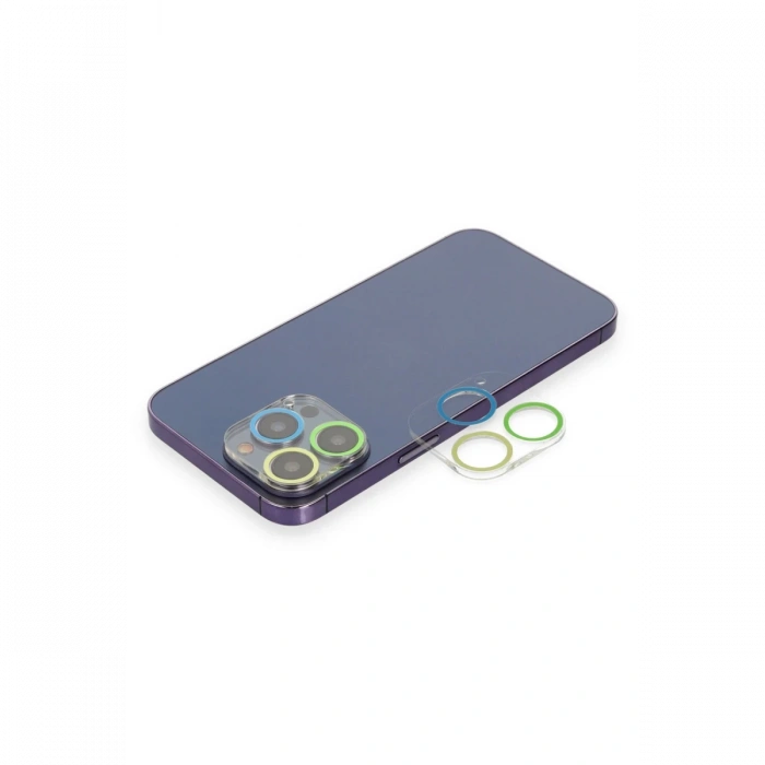 Newface iPhone 13 Pro Max Renkli Kamera Lens Koruma Cam