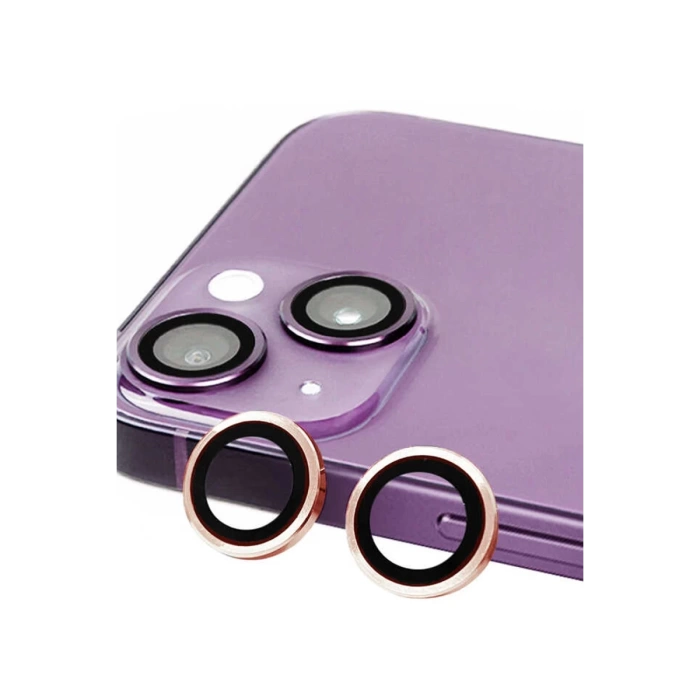 Newface iPhone 13 Raze Metal Kamera Lens - Pembe