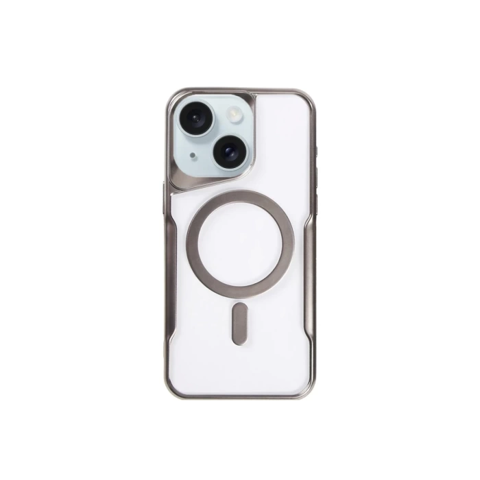 Newface iPhone 14 Kılıf Boyi Magsafe Silikon Kapak - Titan Gri