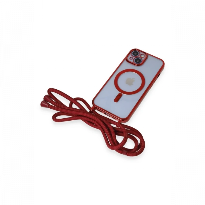 Newface iPhone 14 Kılıf Divo Lazer Askılı Magsafe Kapak