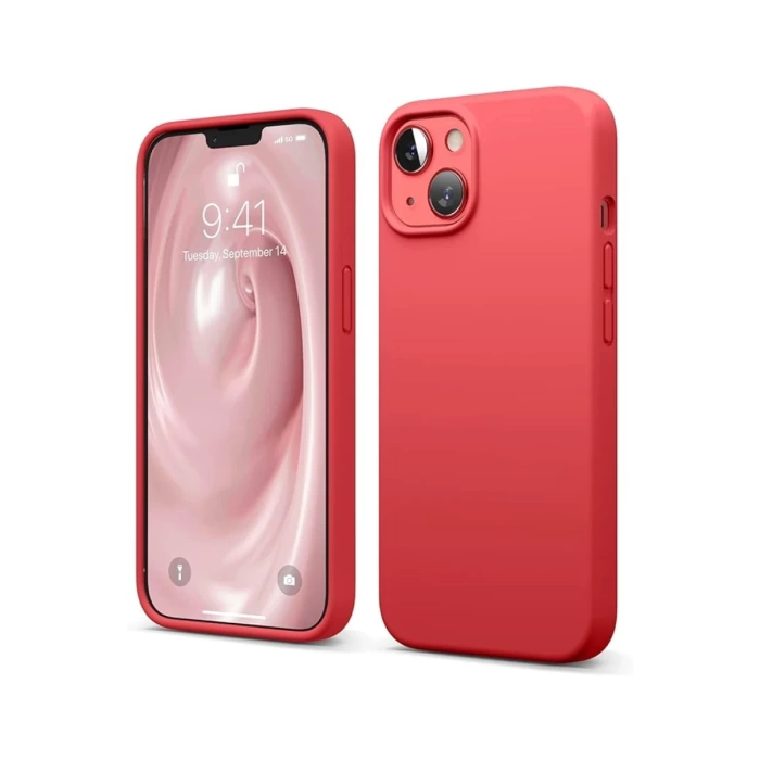Newface iPhone 14 Kılıf First Silikon - Kırmızı