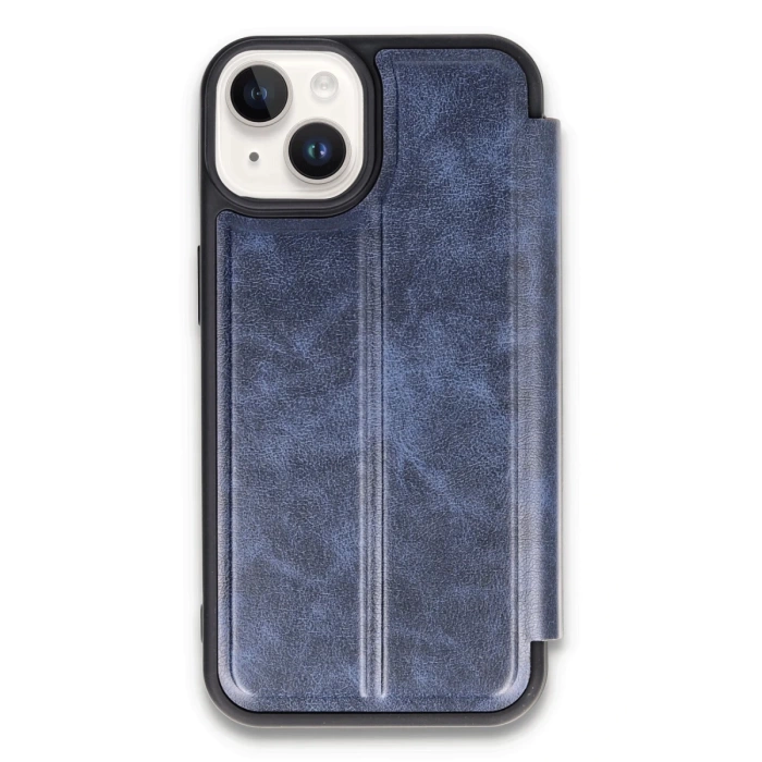 Newface iPhone 14 Kılıf Flip Cover - Lacivert
