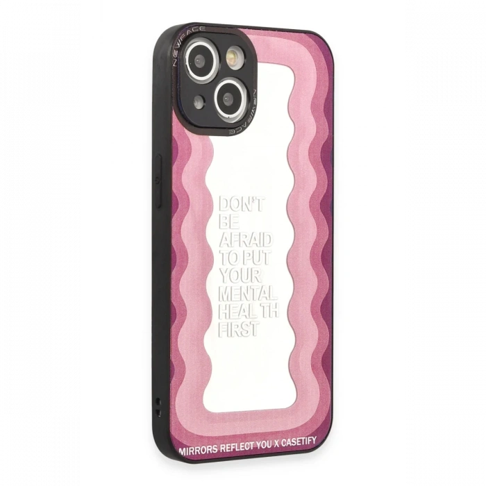 Newface iPhone 14 Kılıf Mirror Desenli Kapak