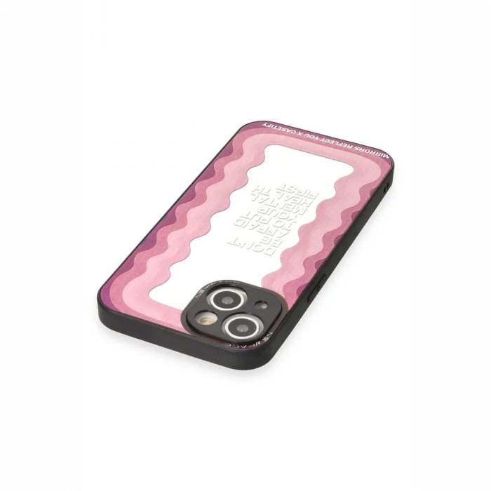 Newface iPhone 14 Kılıf Mirror Desenli Kapak