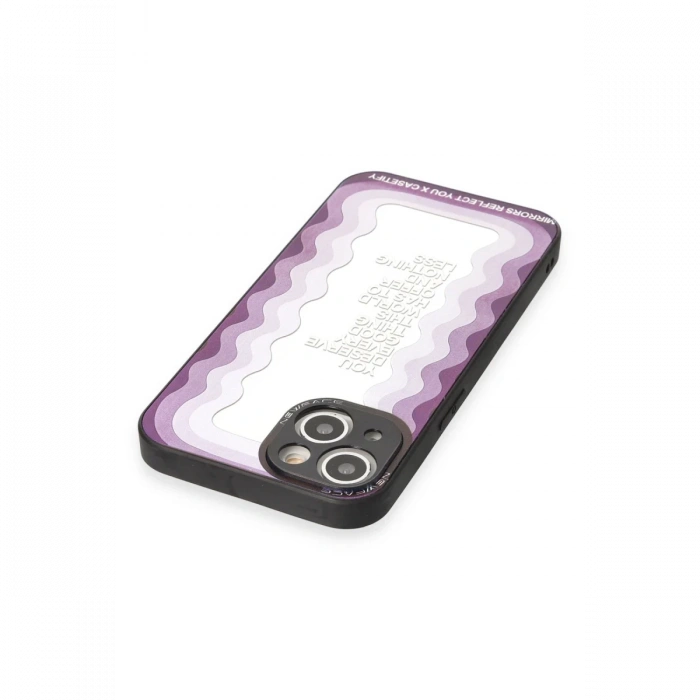Newface iPhone 14 Kılıf Mirror Desenli Kapak