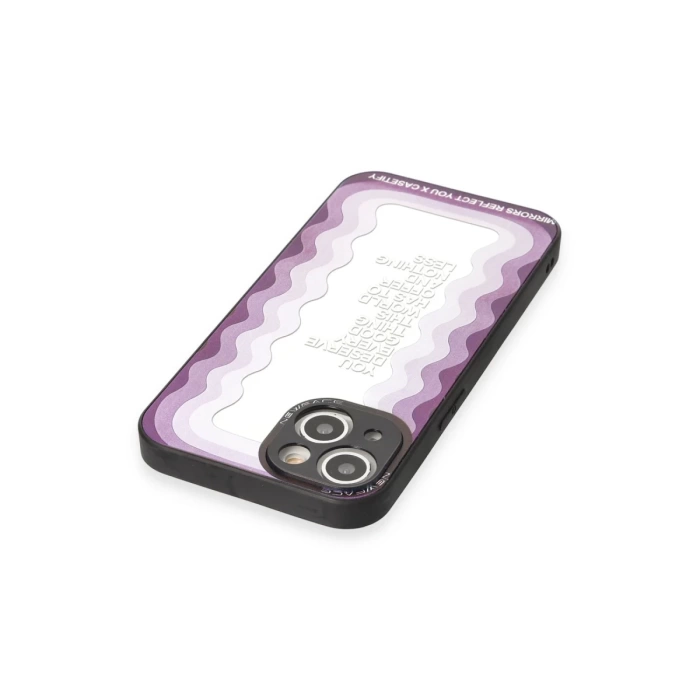 Newface iPhone 14 Kılıf Mirror Desenli Kapak
