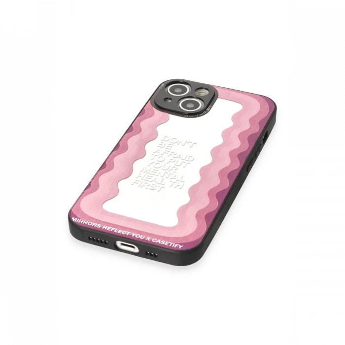 Newface iPhone 14 Kılıf Mirror Desenli Kapak