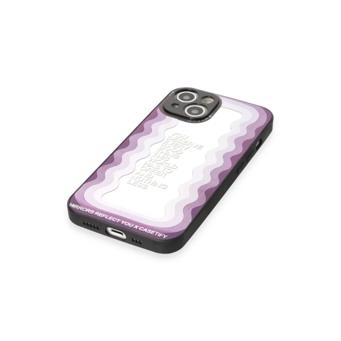 Newface iPhone 14 Kılıf Mirror Desenli Kapak