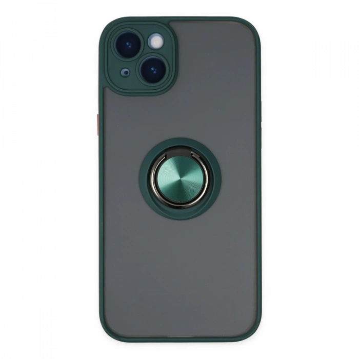 Newface iPhone 14 Kılıf Montreal Yüzüklü Silikon Kapak