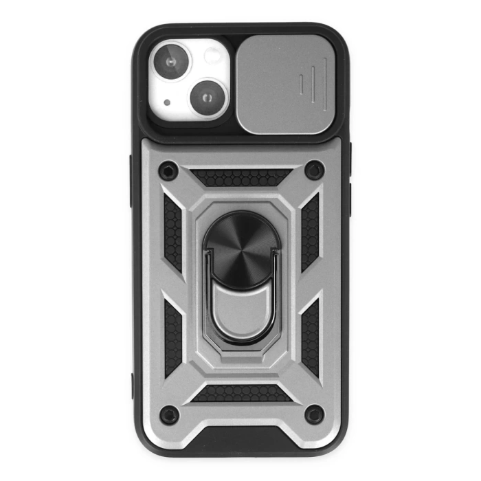 Newface iPhone 14 Kılıf Pars Lens Yüzüklü Silikon