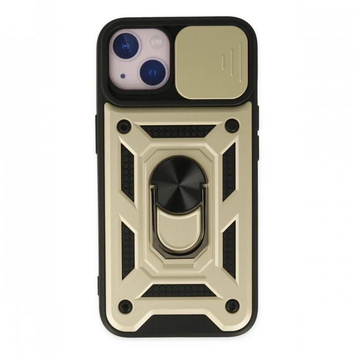 Newface iPhone 14 Kılıf Pars Lens Yüzüklü Silikon
