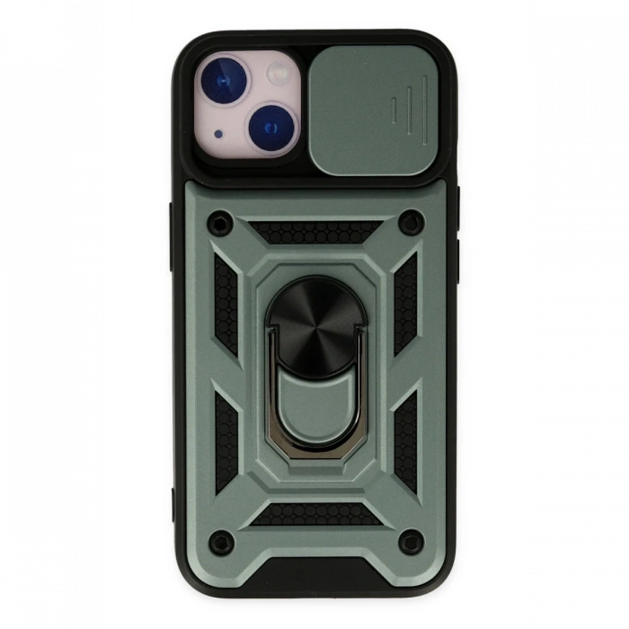 Newface iPhone 14 Kılıf Pars Lens Yüzüklü Silikon