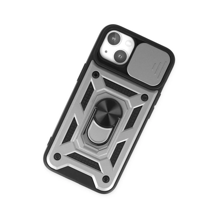 Newface iPhone 14 Kılıf Pars Lens Yüzüklü Silikon
