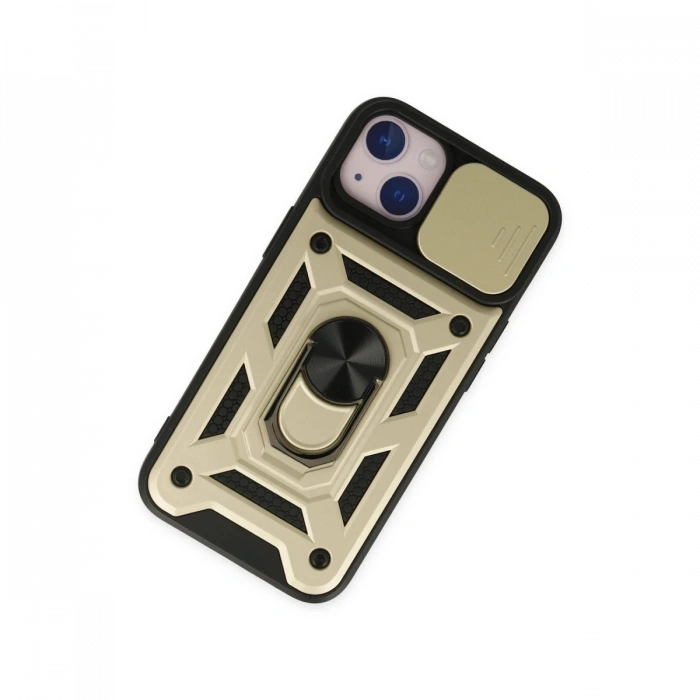 Newface iPhone 14 Kılıf Pars Lens Yüzüklü Silikon
