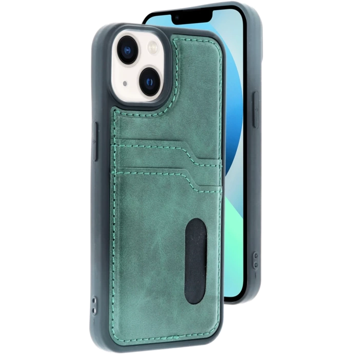 Newface iPhone 14 Kılıf Sara Kartvizitli Deri Kılıf