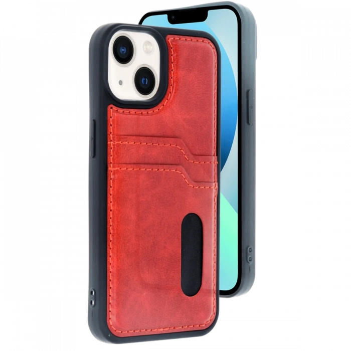 Newface iPhone 14 Kılıf Sara Kartvizitli Deri Kılıf