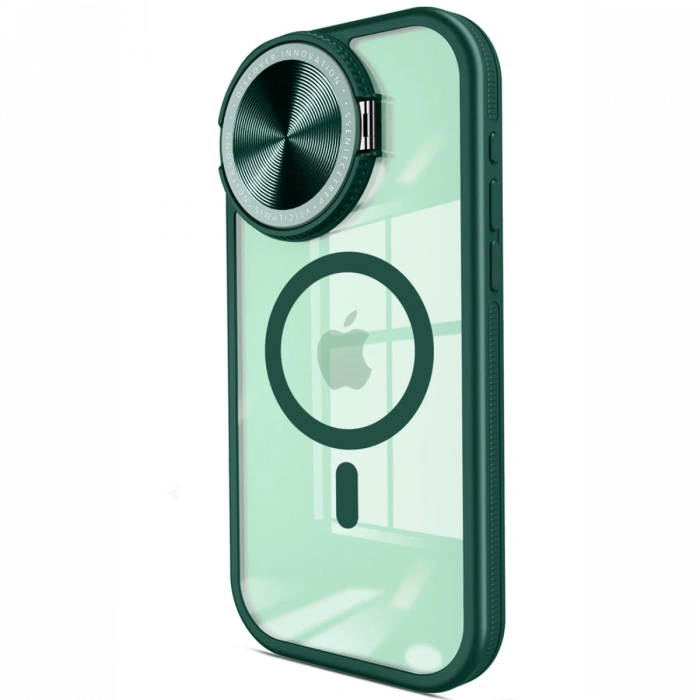 Newface iPhone 14 Kılıf Teleskop Lens Magsafe Silikon Kapak