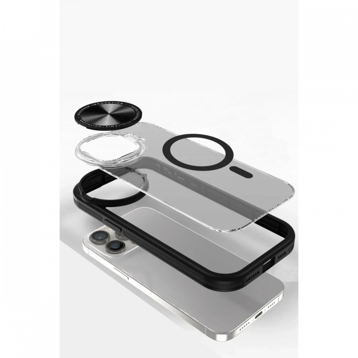 Newface iPhone 14 Kılıf Teleskop Lens Magsafe Silikon Kapak - Derin Mor