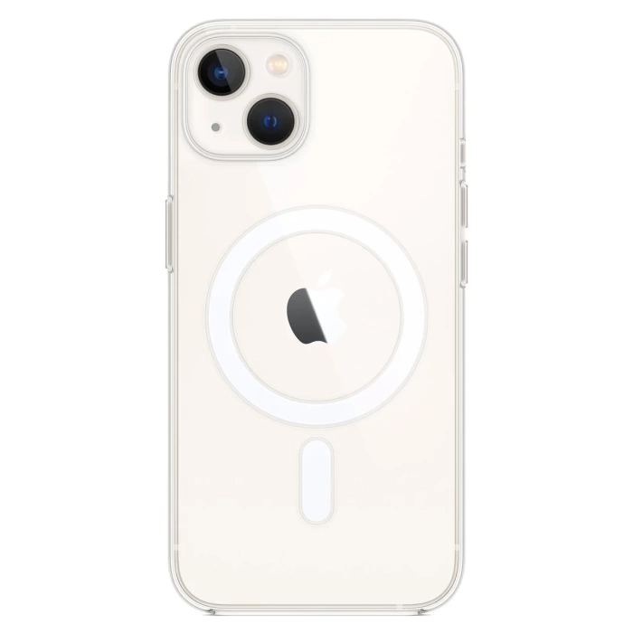Newface iPhone 14 Plus Kılıf Magneticsafe Şeffaf Silikon - Şeffaf