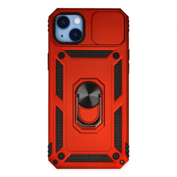 Newface iPhone 14 Plus Kılıf Pars Lens Yüzüklü Silikon