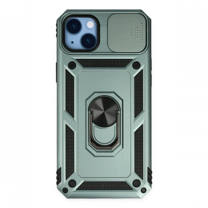 Newface iPhone 14 Plus Kılıf Pars Lens Yüzüklü Silikon